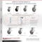 Service Caster 5 Inch Heavy Duty Rubber on Steel Caster Set with Roller Bearings SCC, 4PK SCC-35S520-RSR-4 - alternate 3